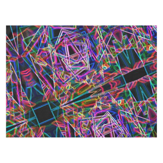 Ecken und farbenfrohe Neonecken Tischdecke (Vorderseite (Horizontal))