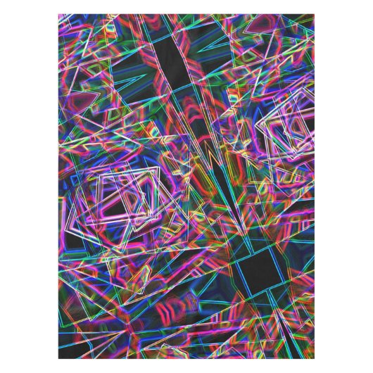 Ecken und farbenfrohe Neonecken Tischdecke (Vorderseite)