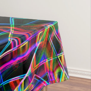 Ecken und farbenfrohe Neonecken Tischdecke