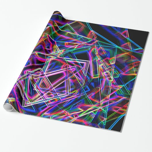 Ecken und neunfarbige Punkte Geschenkpapier (Ungerollt)