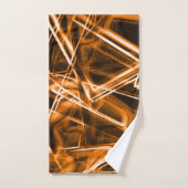 Ecken und Orangenpunkte auf Neon Badhandtuch Set (Handtuch)