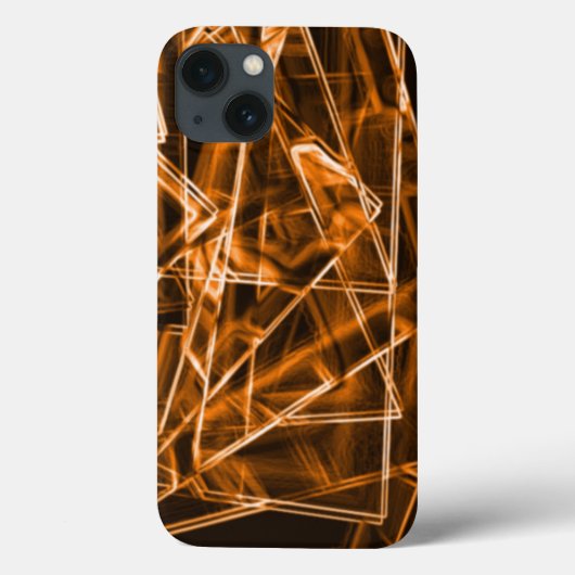 Ecken und Orangenpunkte auf Neon Case-Mate iPhone Hülle (Rückseite)