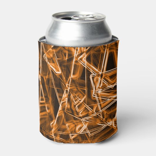 Ecken und Orangenpunkte auf Neon Dosenkühler (Kanne Vorderseite)