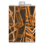 Ecken und Orangenpunkte auf Neon Flachmann (Rückseite)