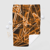 Ecken und Orangenpunkte auf Neon Golfhandtuch (Insitu)