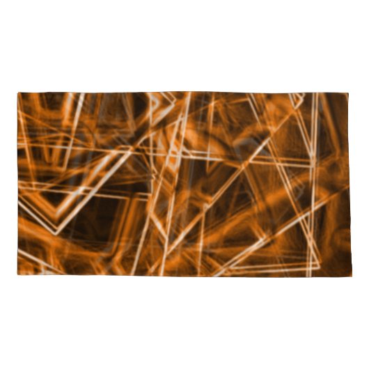 Ecken und Orangenpunkte auf Neon Kissenbezug (Rückseite-Links)