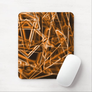 Ecken und Orangenpunkte auf Neon Mousepad