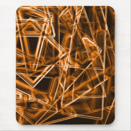 Ecken und Orangenpunkte auf Neon Mousepad