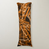 Ecken und Orangenpunkte auf Neon Seitenschläferkissen (Vorderseite Vertikal)