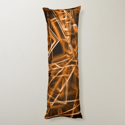 Ecken und Orangenpunkte auf Neon Seitenschläferkissen (Rückseite (Vertikal))