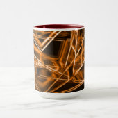 Ecken und Orangenpunkte auf Neon Tasse (Zentrum)