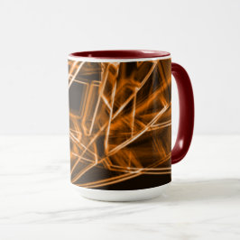 Ecken und Orangenpunkte auf Neon Tasse