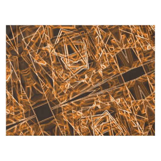 Ecken und Orangenpunkte auf Neon Tischdecke (Vorderseite (Horizontal))