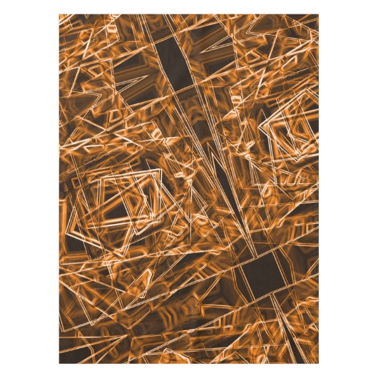 Ecken und Orangenpunkte auf Neon Tischdecke (Vorderseite)