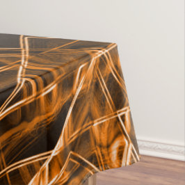 Ecken und Orangenpunkte auf Neon Tischdecke