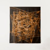 Ecken und Orangenpunkte auf Neon Wandteppich (Vorderseite)