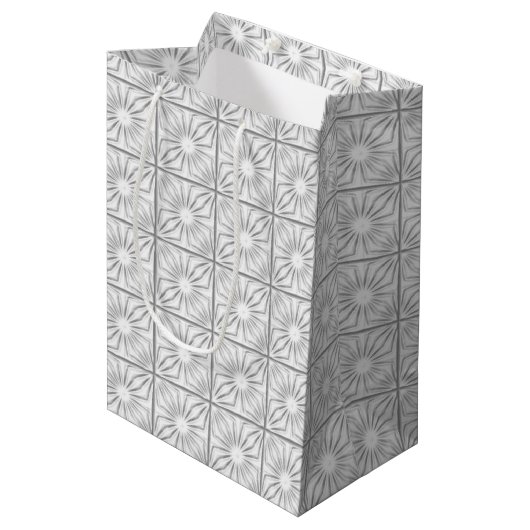 Ecken-Weißtasche Mittlere Geschenktüte (Vorderseite Schrägansicht)