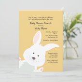 Eckhäschen-Einladung Einladung (Stehend Vorderseite)