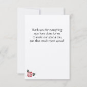 Eckige Rosen Dankeskarte (Rückseite)