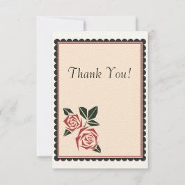 Eckige Rosen Dankeskarte