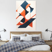 Eckige Symphonie Leinwanddruck (Insitu (Schlafzimmer))