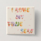 Eckiger Knopf | I Liebe Mein wahres Selbst Button (Vorderseite)