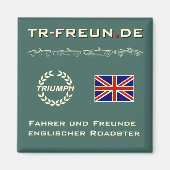 Eckiger Magnet der TR-Freun.de (Vorne)