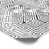 Eckiges Labyrinth-Gitter-Färbungsseiten-Musterdesi Poster (Ecke)