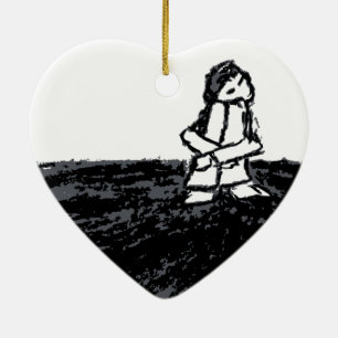 Eckkind Keramik Ornament