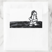 Eckkind Rechteckiger Aufkleber (Tasche)