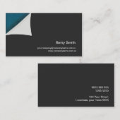 Eckklappenkarte Visitenkarte (Vorne/Hinten)