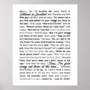 "Ecklund & Swedlin's" Poster (weiß)