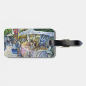 Eckpfeiler der Gepäckmarke "Flying Pig and Wine Al Gepäckanhänger (Rückseite horizontal)