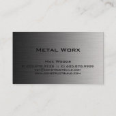 Eckpfeiler der Metallbetriebskarte Edge 3 Visitenkarte (Rückseite)