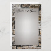 Eckpfeiler für Hochzeitsgeschosse Briefpapier (Vorne/Hinten)