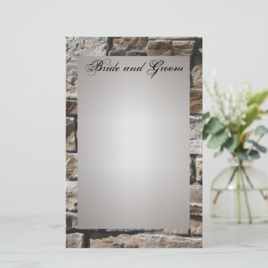 Eckpfeiler für Hochzeitsgeschosse Briefpapier (Stehend Vorderseite)