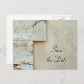 Eckpfeiler Hochzeit Sichern Sie das Datum Ankündig Ankündigungspostkarte (Vorne/Hinten)