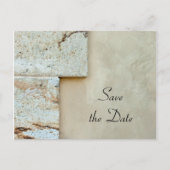 Eckpfeiler Hochzeit Sichern Sie das Datum Ankündig Ankündigungspostkarte (Vorderseite)