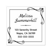 Eckpunkt Wirbel quadratische Rahmenadresse Permastempel (Design)