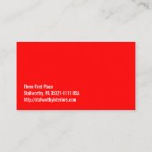 Eckrot-Karte Visitenkarte (Rückseite)