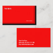 Eckrot-Karte Visitenkarte (Vorne/Hinten)