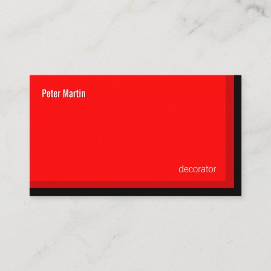 Eckrot-Karte Visitenkarte (Vorderseite)