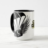 Eckschuss-Gelb-Glühen-Tasse Tasse (Vorderseite Links)