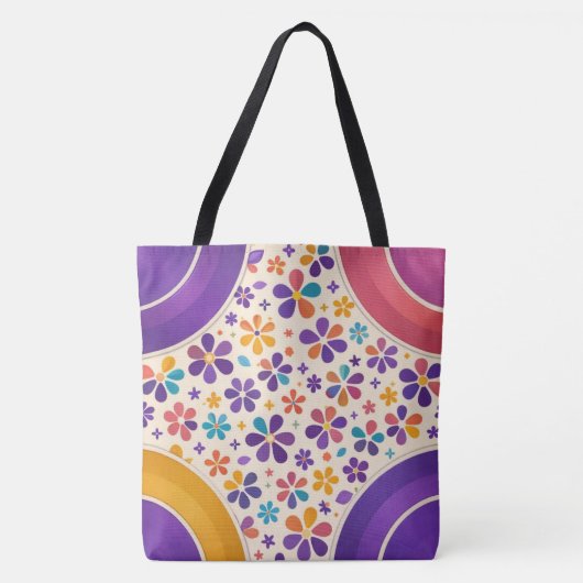 Eckstein Blühen — Königlich Violette Variante Tasche (Vorderseite)