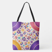 Eckstein Blühen — Königlich Violette Variante Tasche (Rückseite)