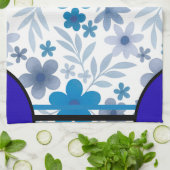 Eckstein Blüten Indigo Geschirrtuch (Gefaltet)