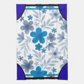 Eckstein Blüten Indigo Geschirrtuch (Vertikal)