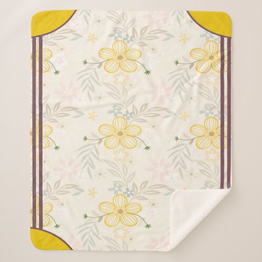 Eckstein-Blüten-Olive Sherpadecke (Vorderseite)