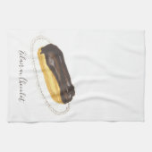 Éclair au Chocolat Aquarell Geschirrtuch (Horizontal)