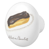 Éclair au Chocolat Wasserfarbe Keramikknauf (Rechts)
